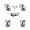 Service Caster 3.25 Inch Semi Steel Caster Set with Roller Bearings 2 Brakes 2 Rigid SCC SCC-30CS3420-SSR-SLB-BSL-2-R-2 - alternate 6